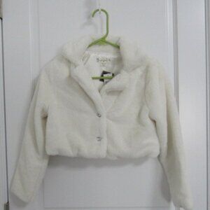 Girl's KnitWorks Faux Fur White Jacket M 10/12 NWT